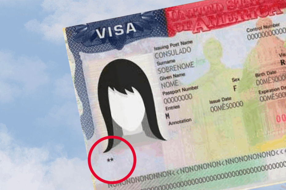 asterisco no visto americano